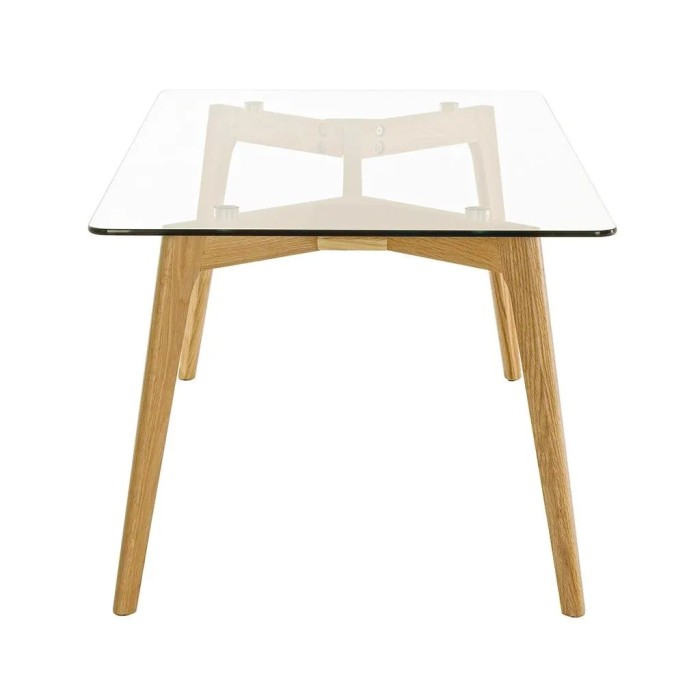 TAVOLINO ALPINE RETT. VETRO 120X60X45H